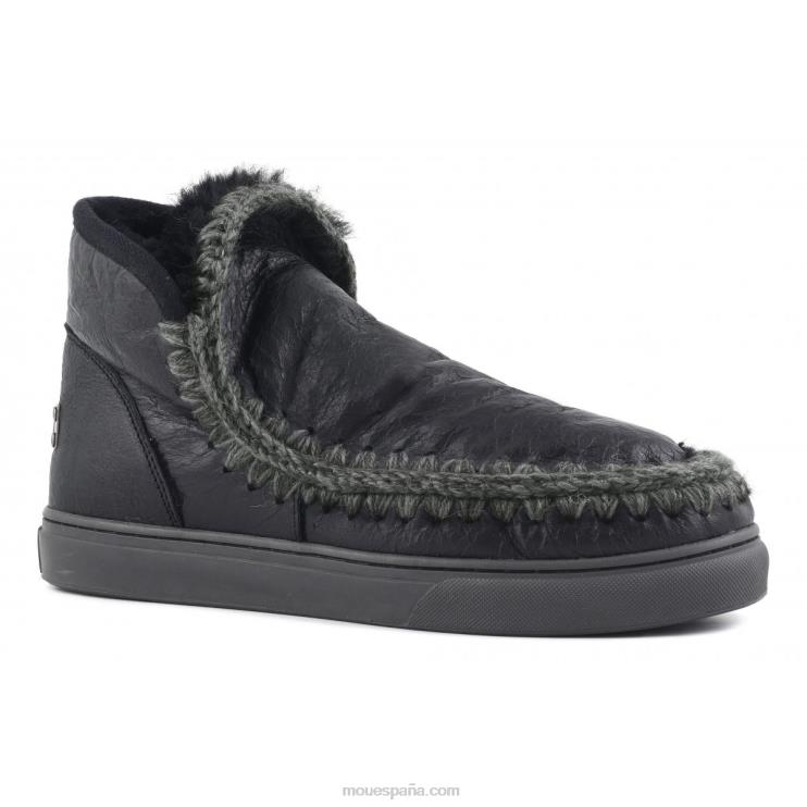 hombres zapatilla esquimal Mou NN6RX779 encerado negro