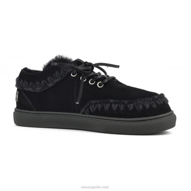 hombres zapatillas esquimales con cordones Mou NN6RX767 negro