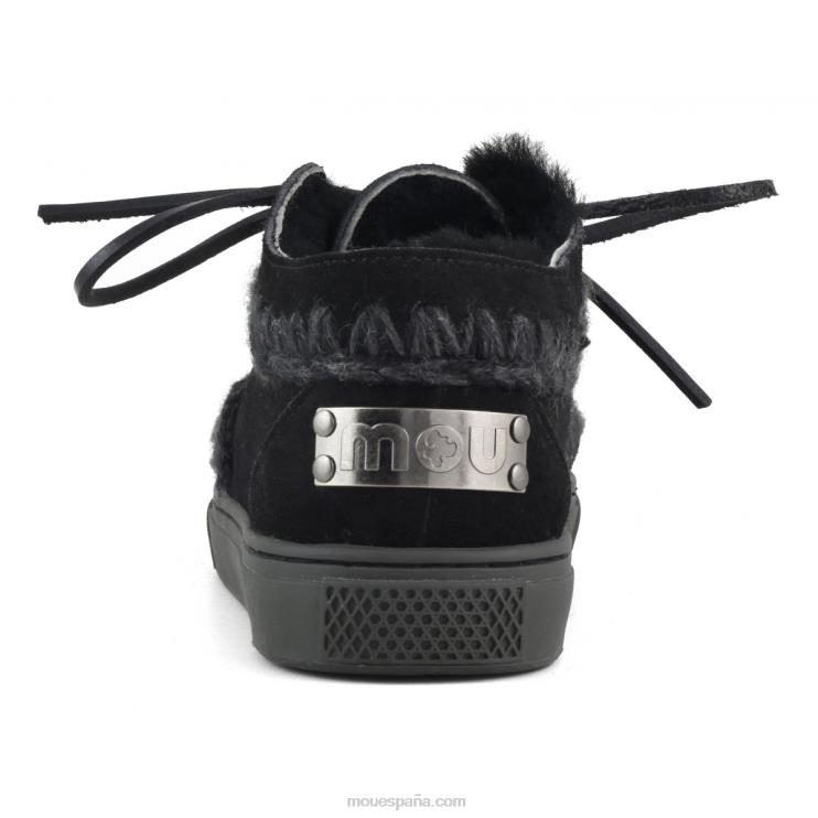 hombres zapatillas esquimales con cordones Mou NN6RX767 negro