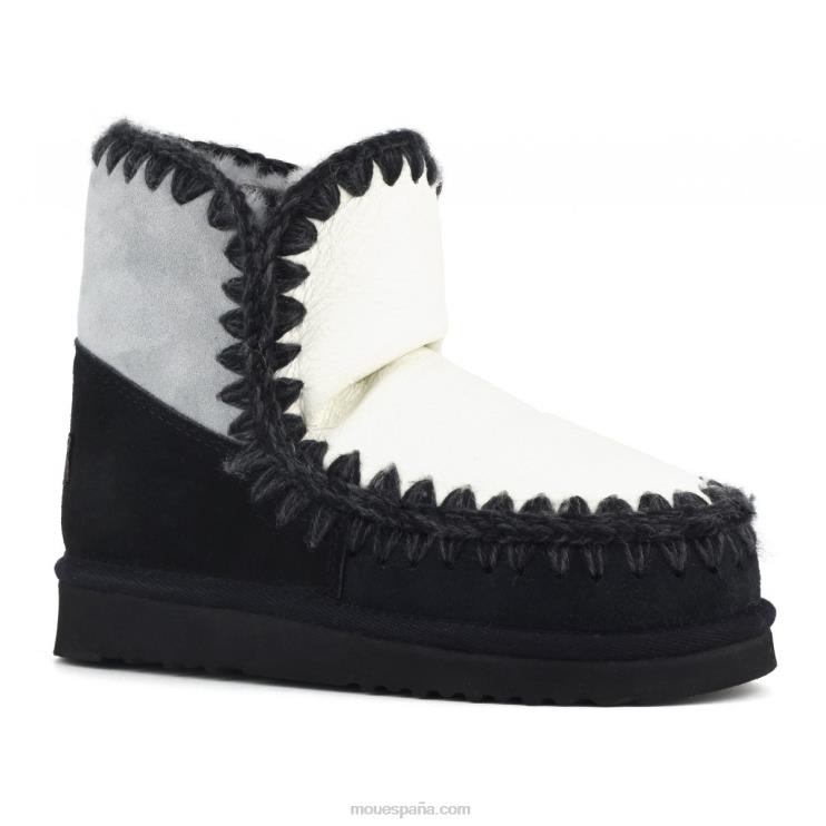 mujer bloque esquimal de 18 colores Mou NN6RX323 mezcla de mar helado y blanco y negro