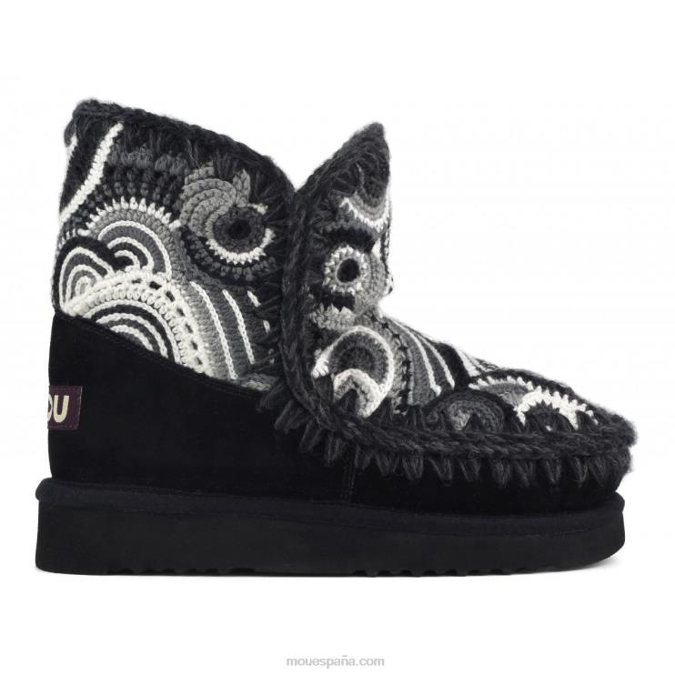 mujer esquimal 18 crochet Mou NN6RX400 negro