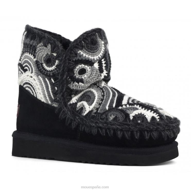 mujer esquimal 18 crochet Mou NN6RX400 negro