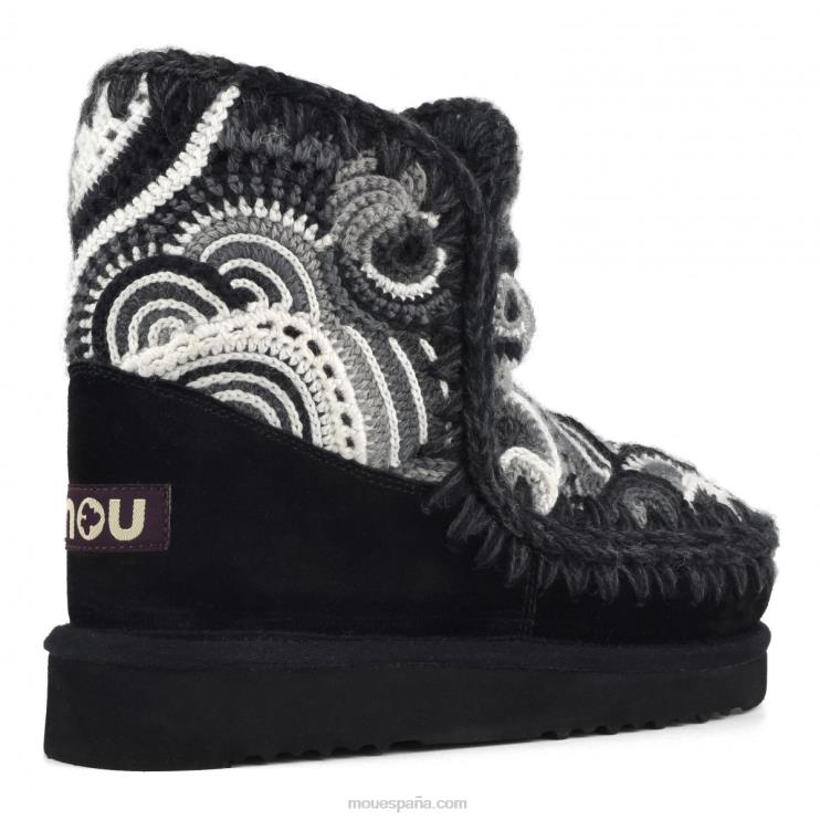 mujer esquimal 18 crochet Mou NN6RX400 negro