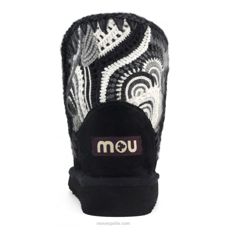 mujer esquimal 18 crochet Mou NN6RX400 negro