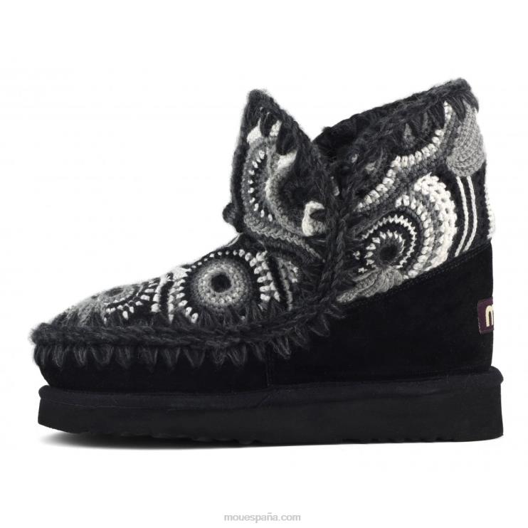 mujer esquimal 18 crochet Mou NN6RX400 negro