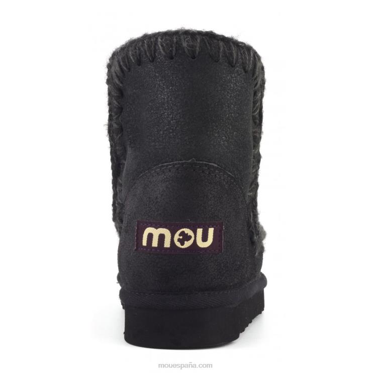 mujer esquimal 18 estrellas de cristal Mou NN6RX398 agrietado negro/gris