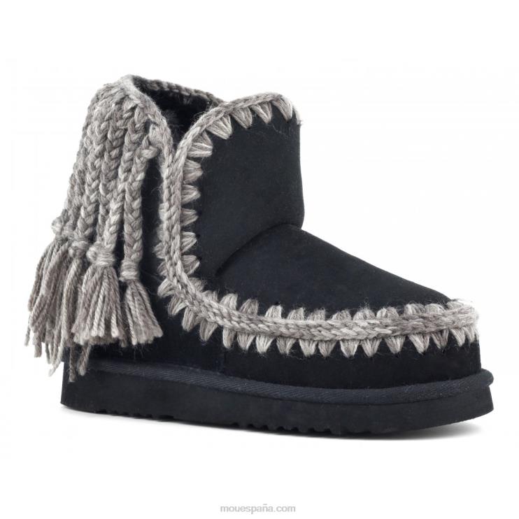 mujer esquimal 18 trenzas de lana Mou NN6RX325 negro