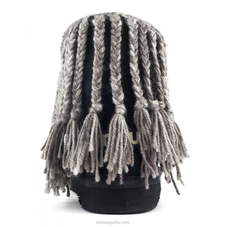 mujer esquimal 18 trenzas de lana Mou NN6RX325 negro