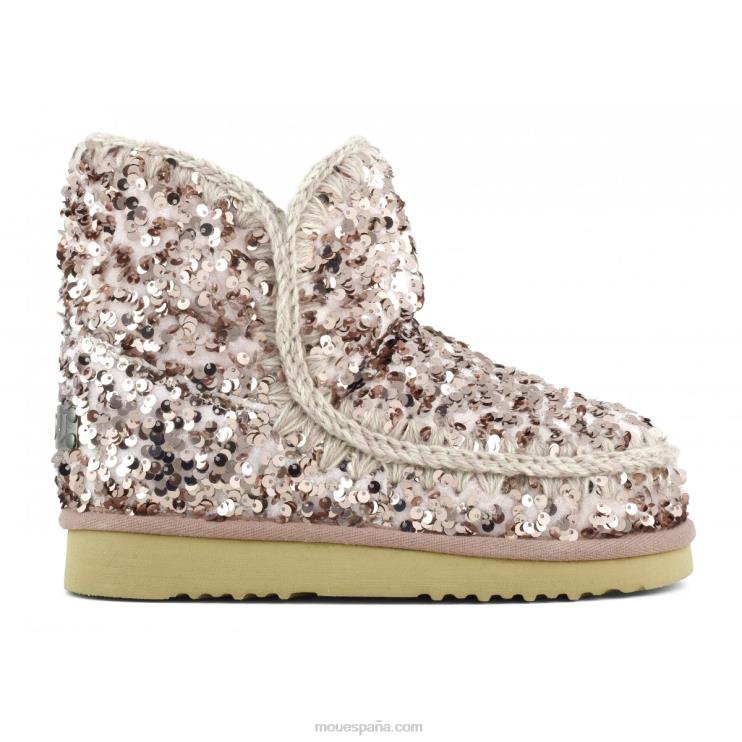 mujer flor esquimal 18 lentejuelas Mou NN6RX377 lentejuelas rosa beige