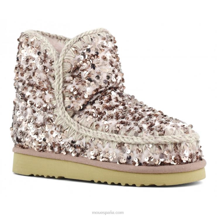 mujer flor esquimal 18 lentejuelas Mou NN6RX377 lentejuelas rosa beige