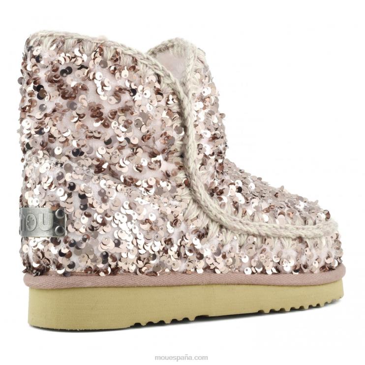 mujer flor esquimal 18 lentejuelas Mou NN6RX377 lentejuelas rosa beige