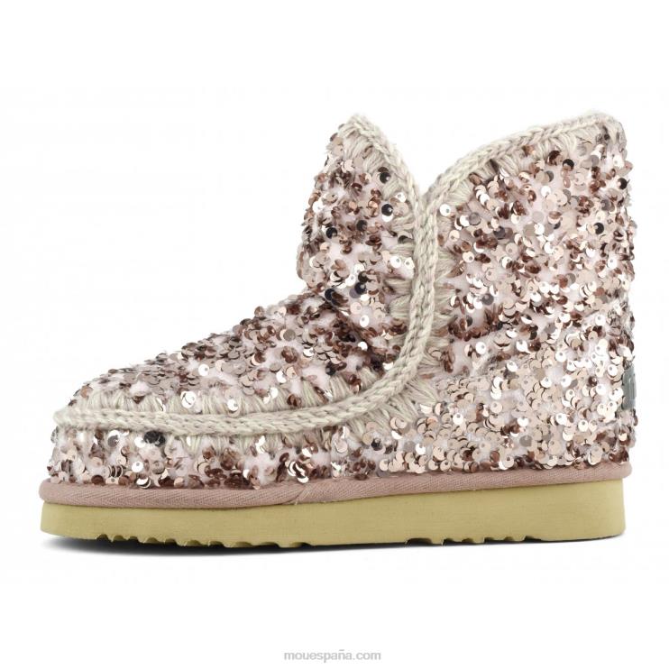 mujer flor esquimal 18 lentejuelas Mou NN6RX377 lentejuelas rosa beige