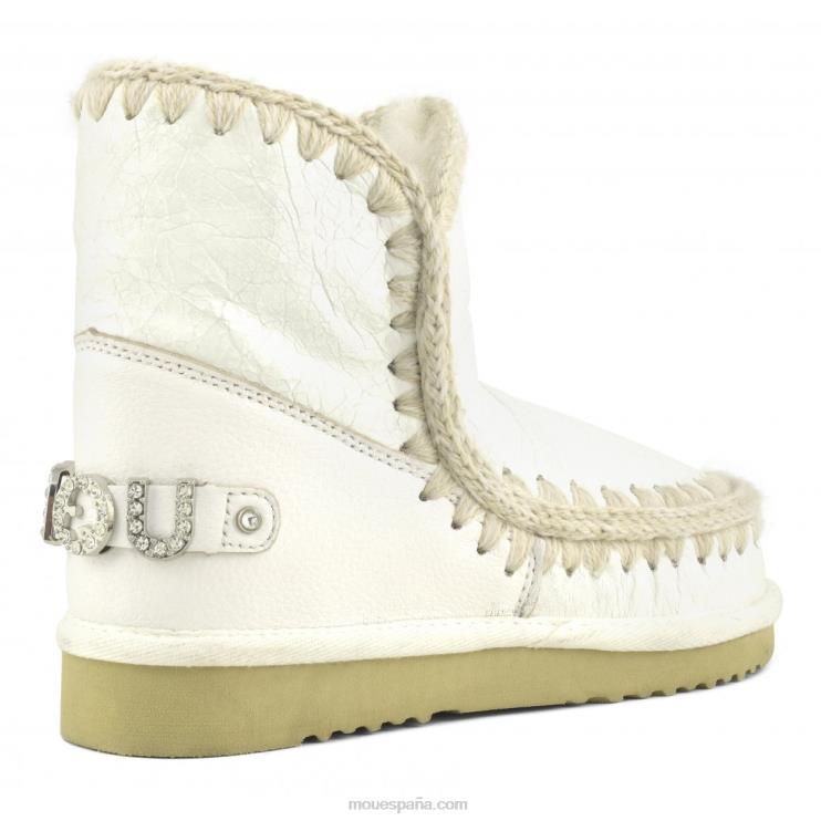 mujer logotipo esquimal 18 pedrería Mou NN6RX273 blanco ceroso