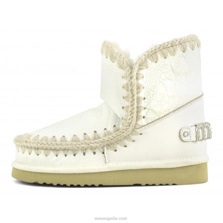 mujer logotipo esquimal 18 pedrería Mou NN6RX273 blanco ceroso