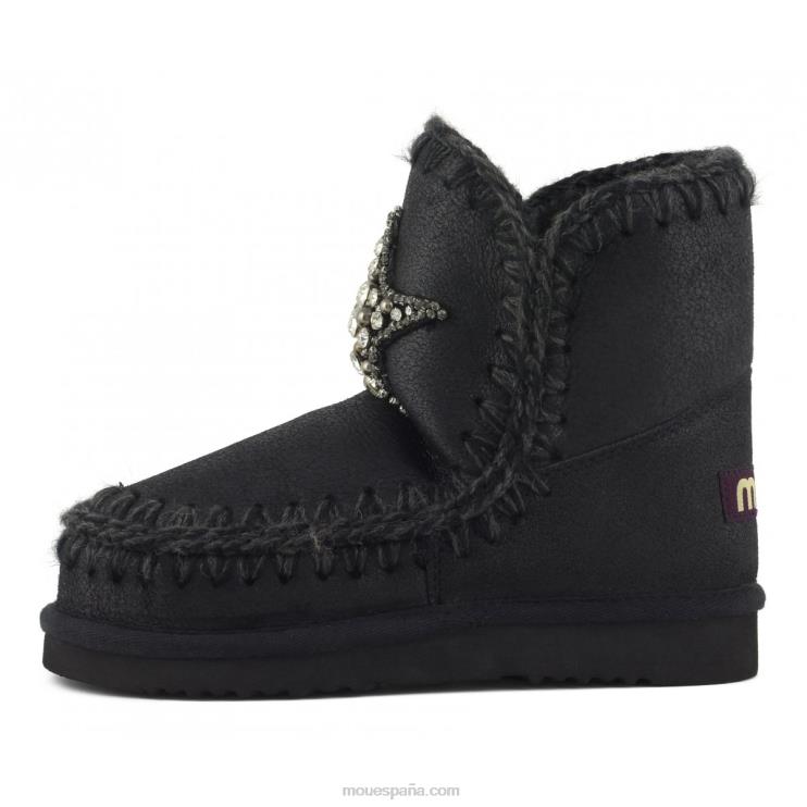 mujer parche de estrella delantera esquimal 18 Mou NN6RX386 agrietado negro/gris