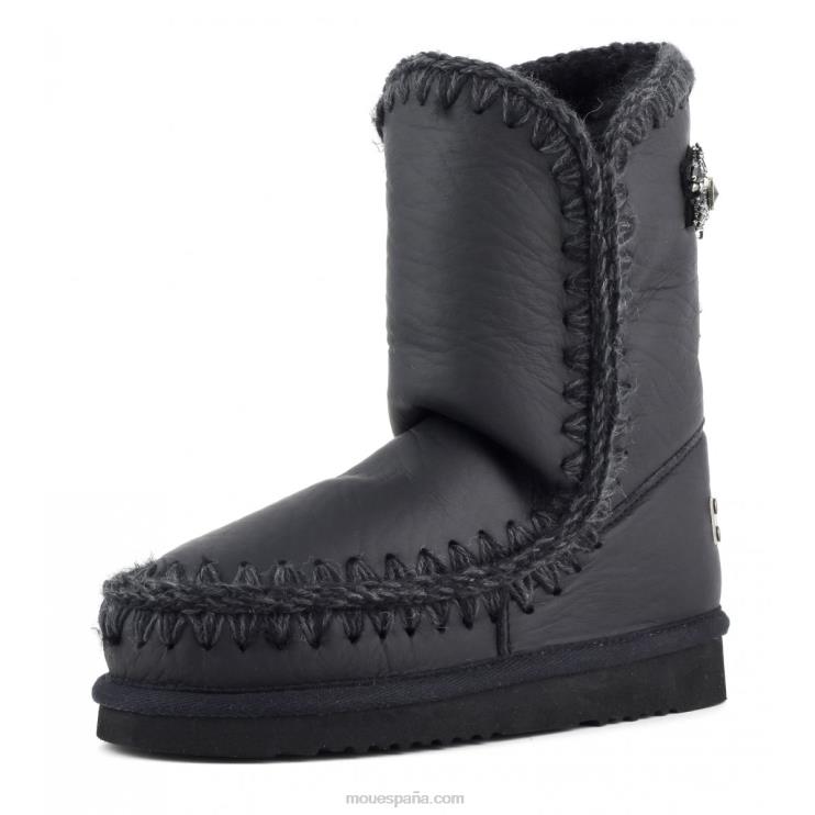 mujer Eskimo 24 parche de cristales en la espalda Mou NN6RX360 nubuck negro