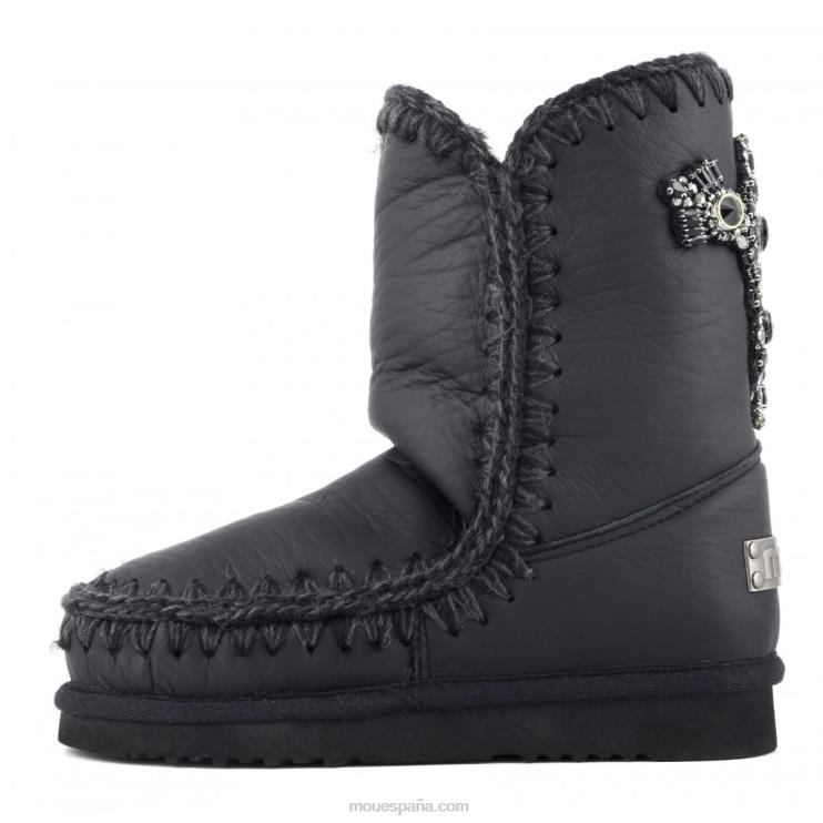 mujer Eskimo 24 parche de cristales en la espalda Mou NN6RX360 nubuck negro