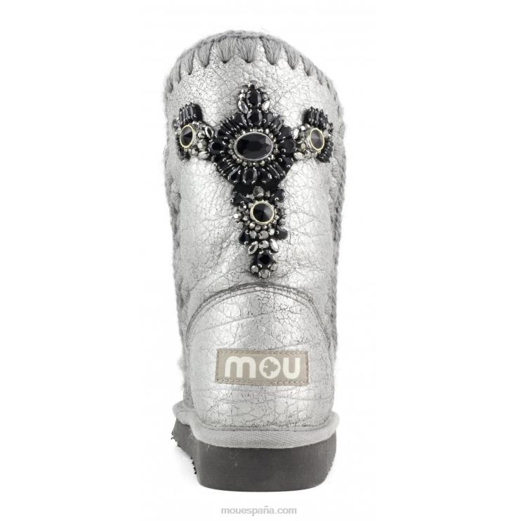 mujer Eskimo 24 parche de cristales en la espalda Mou NN6RX361 bronce de búfalo metálico