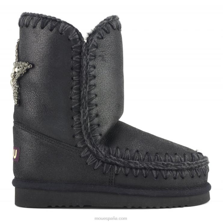 mujer Eskimo 24 parche de estrella en la espalda Mou NN6RX366 agrietado negro/gris