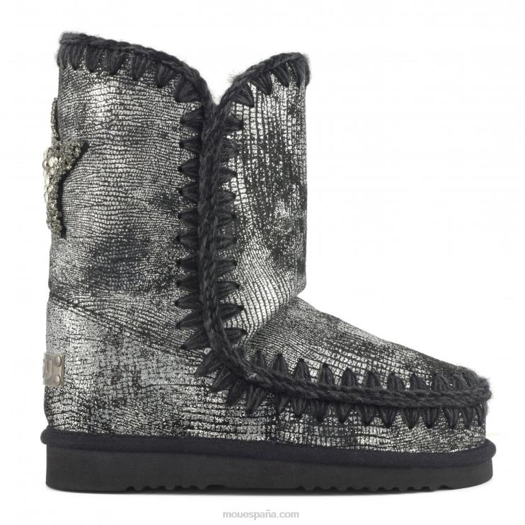 mujer Eskimo 24 parche de estrella en la espalda Mou NN6RX383 gecko metalizado negro