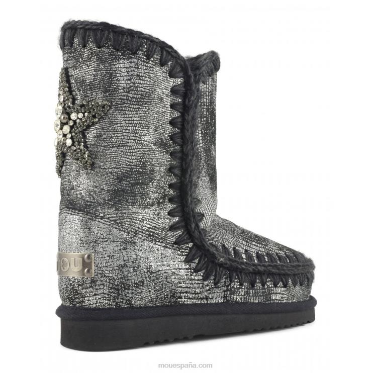 mujer Eskimo 24 parche de estrella en la espalda Mou NN6RX383 gecko metalizado negro