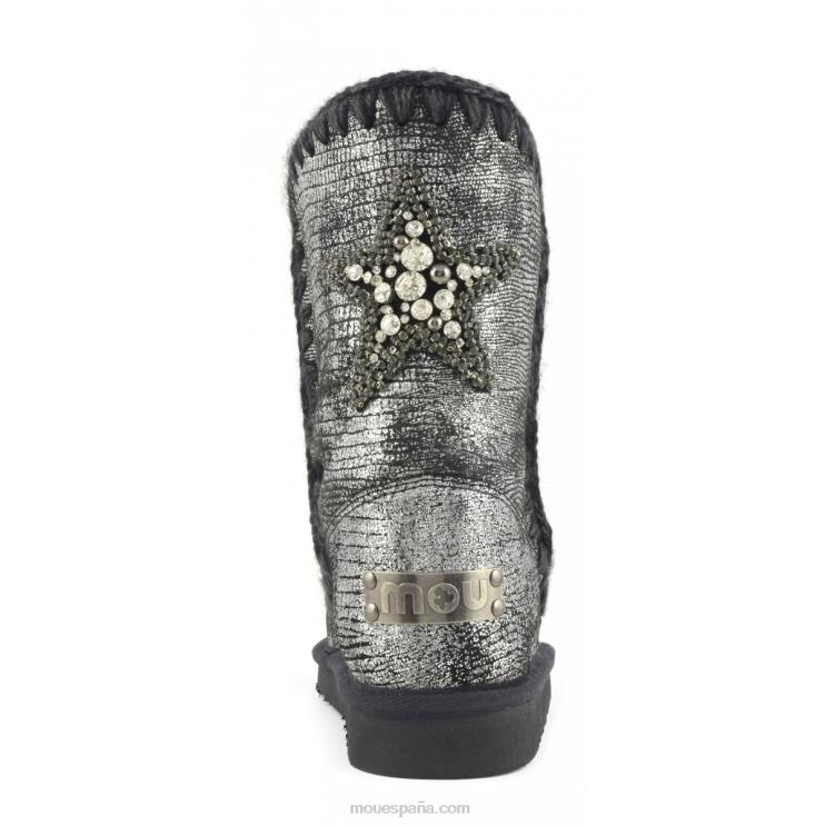 mujer Eskimo 24 parche de estrella en la espalda Mou NN6RX383 gecko metalizado negro