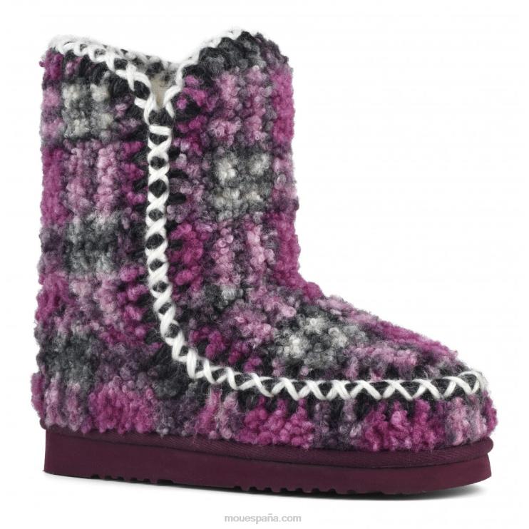 mujer Eskimo 24 tartán peluche polar Mou NN6RX320 peluche lila