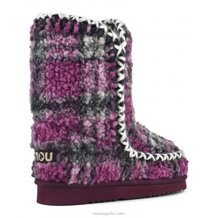 mujer Eskimo 24 tartán peluche polar Mou NN6RX320 peluche lila