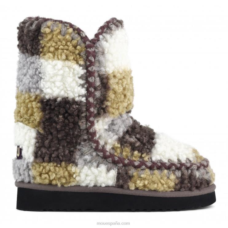 mujer Eskimo 24 tartán peluche polar Mou NN6RX322 teddy cheques marron