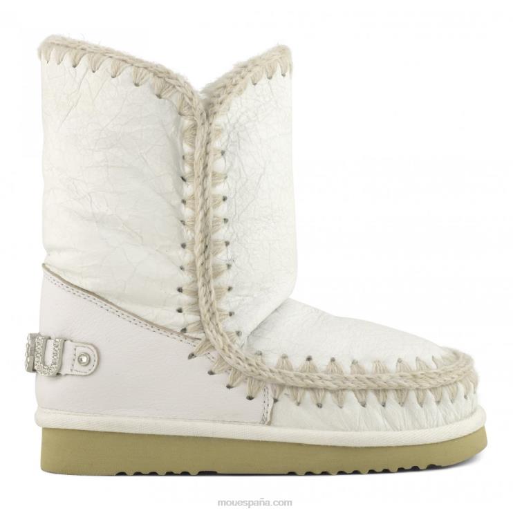 mujer esquimal 24 con logo de pedrería Mou NN6RX318 blanco ceroso