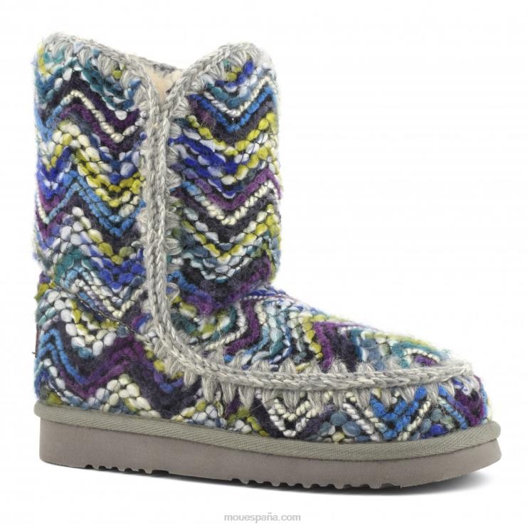 mujer tejido de lana esquimal 24 Mou NN6RX275 mezcla de lana azul