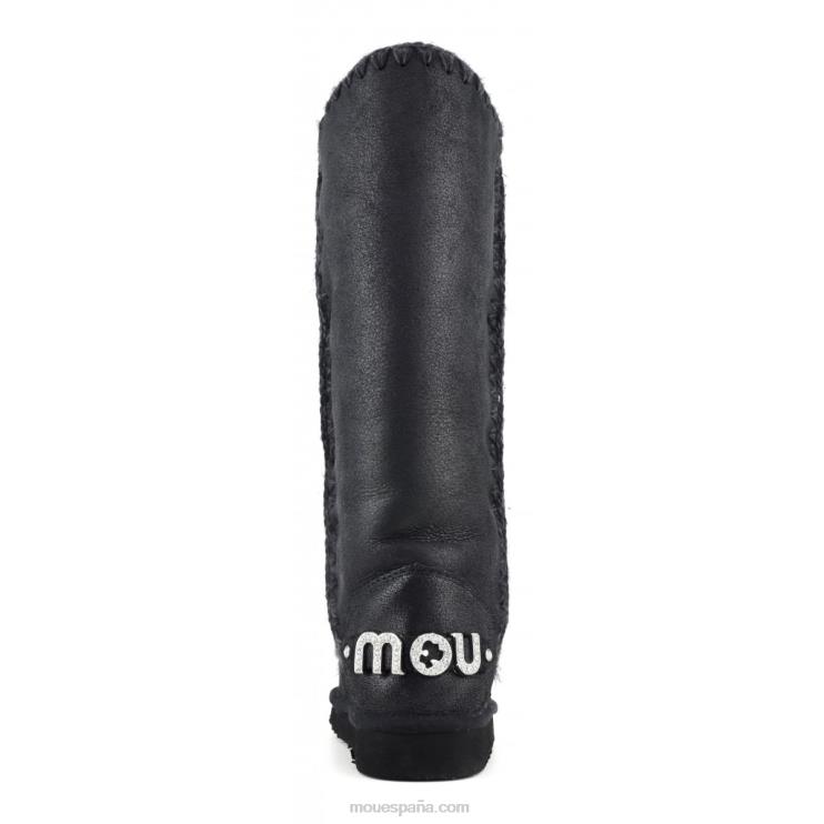 mujer logotipo esquimal 40 pedrería Mou NN6RX411 agrietado negro/gris