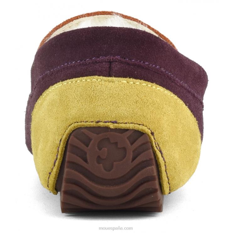 mujer mocasín color block pespunte esquimal Mou NN6RX682 púrpura