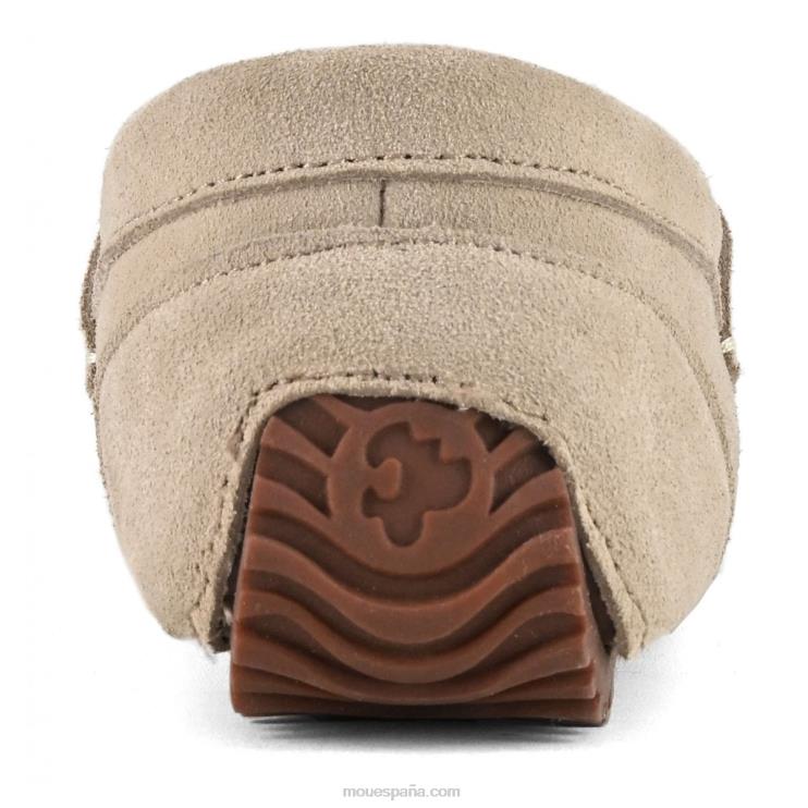 mujer mocasín esquimal de verano de piel Mou NN6RX221 tiza