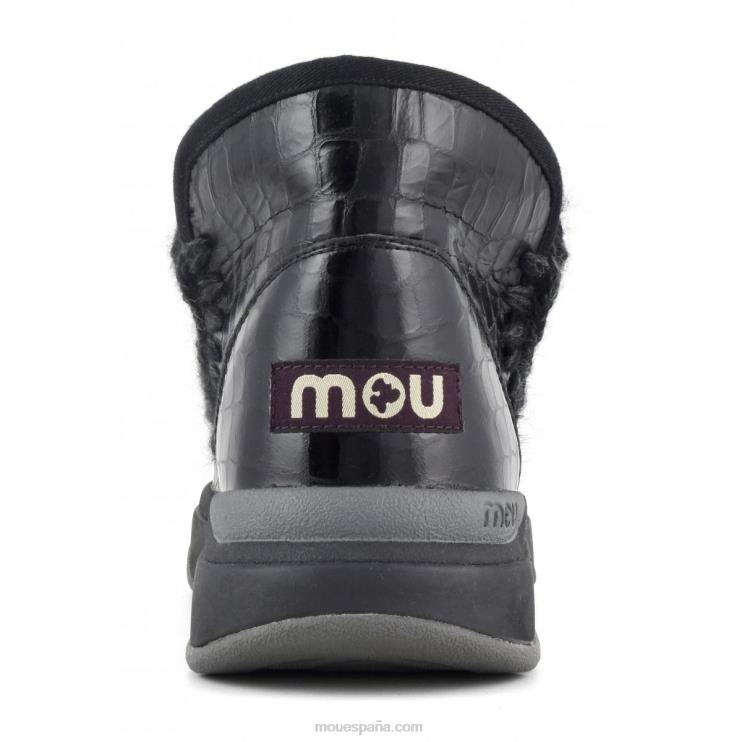 mujer corredor esquimal Mou NN6RX756 cocodrilo negro brillante