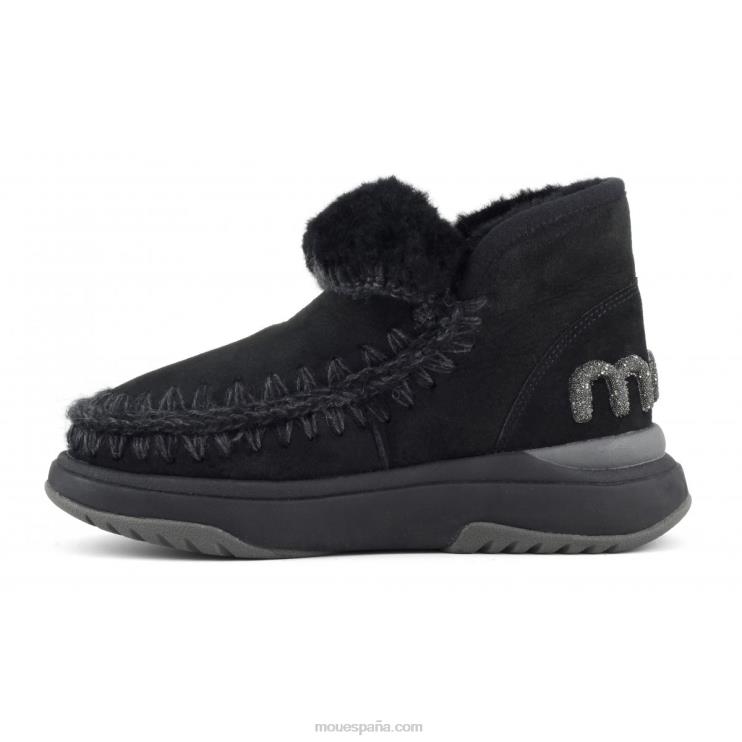 mujer logotipo de eskimo jogger glitter Mou NN6RX757 negro