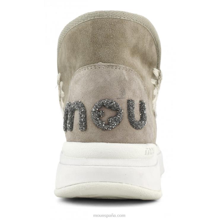 mujer logotipo de eskimo jogger glitter Mou NN6RX758 elefante gris