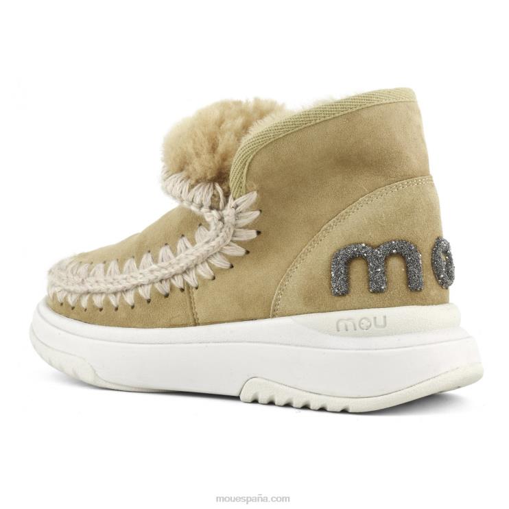 mujer logotipo de eskimo jogger glitter Mou NN6RX762 tabaco