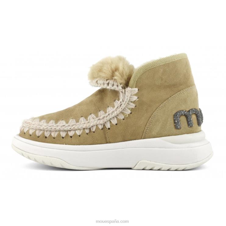 mujer logotipo de eskimo jogger glitter Mou NN6RX762 tabaco