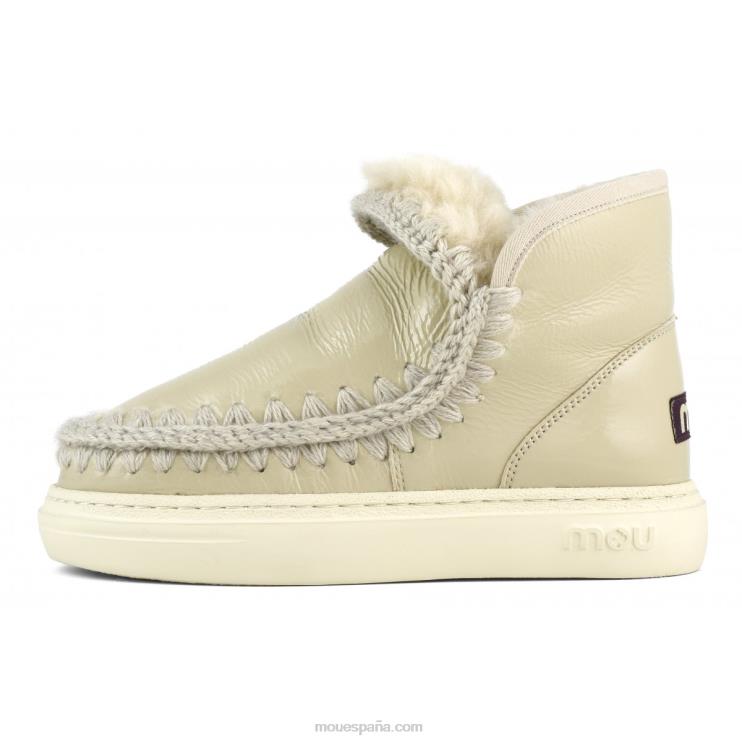 mujer zapatilla esquimal negrita 743 Mou NN6RX743 arena de charol