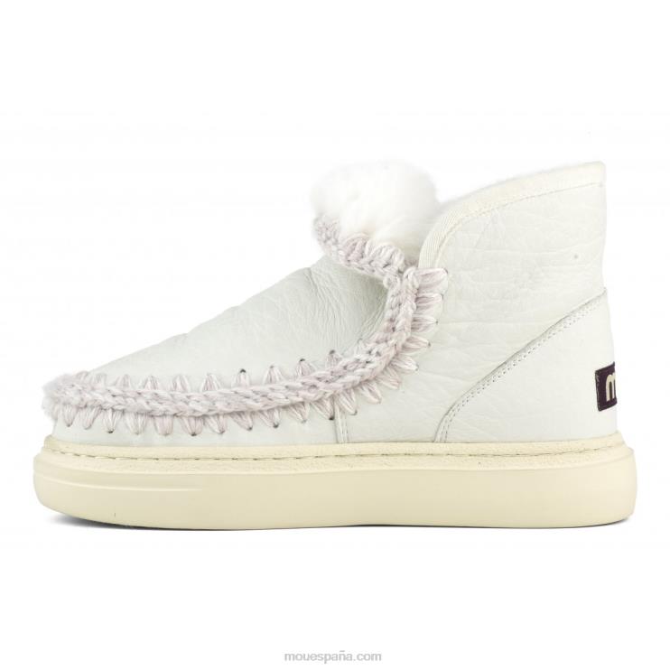 mujer zapatilla esquimal negrita 749 Mou NN6RX749 nubuck blanco verdadero