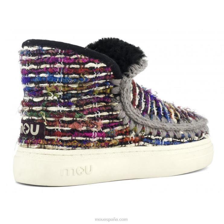 mujer zapatilla esquimal negrita 749 Mou NN6RX751 beige tejido persa