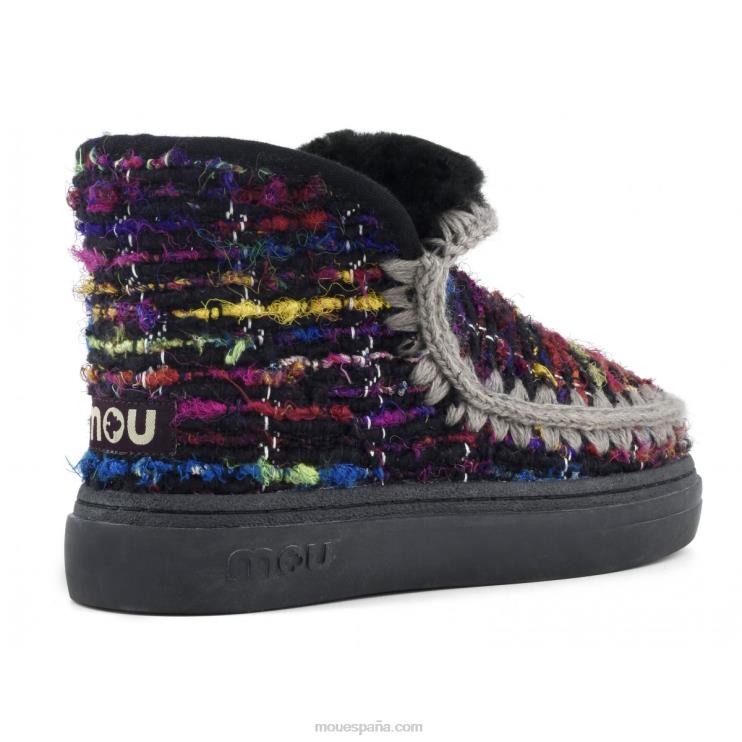 mujer zapatilla esquimal negrita 749 Mou NN6RX752 tejido persa negro