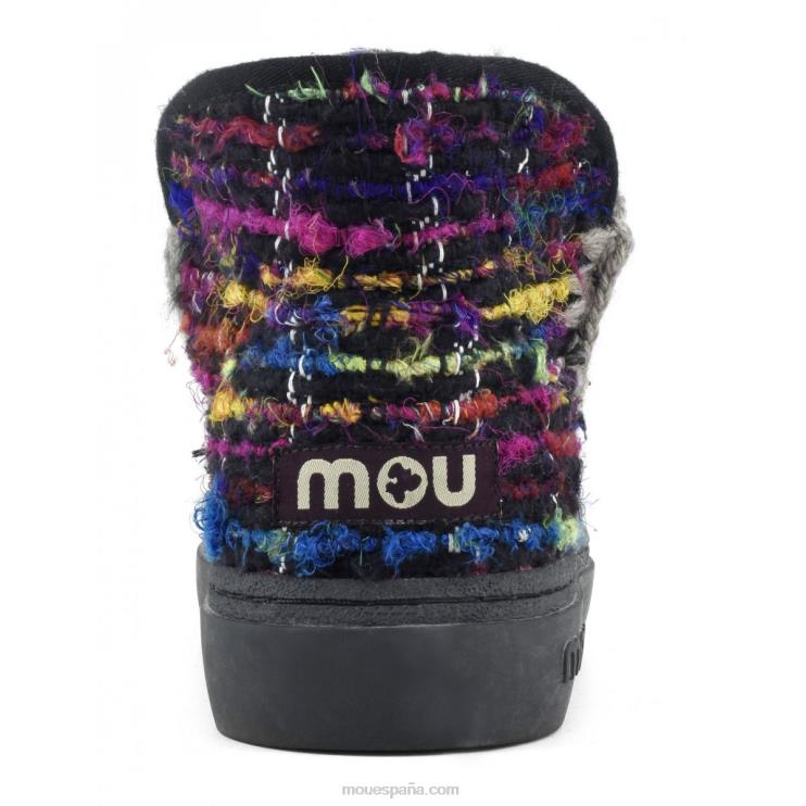 mujer zapatilla esquimal negrita 749 Mou NN6RX752 tejido persa negro