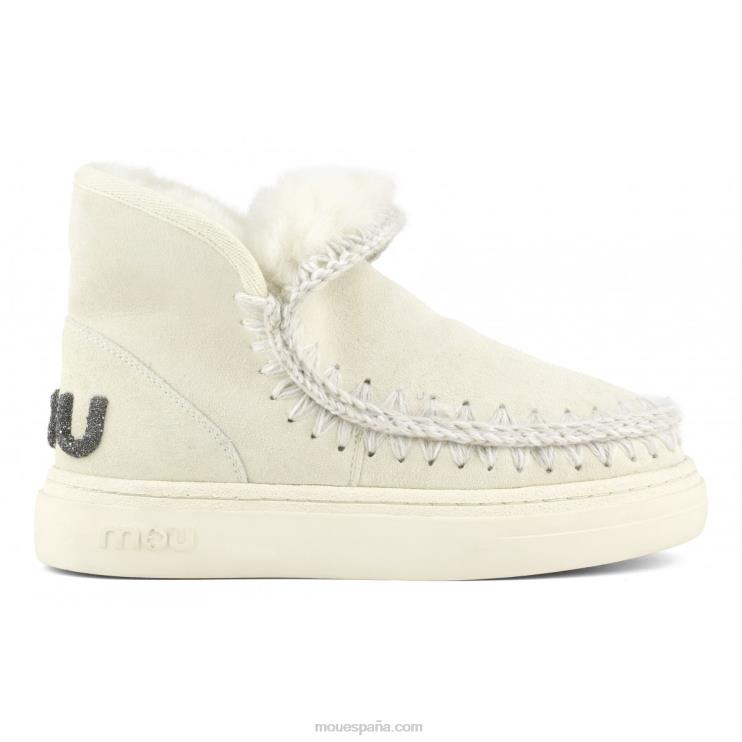 mujer zapatillas esquimales con logo brillante en negrita Mou NN6RX733 vainilla