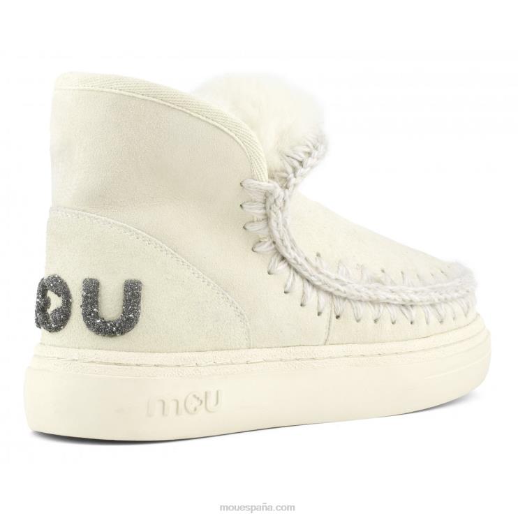 mujer zapatillas esquimales con logo brillante en negrita Mou NN6RX733 vainilla