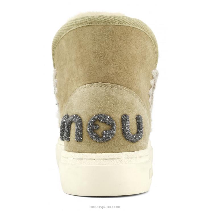 mujer zapatillas esquimales con logo brillante en negrita Mou NN6RX734 tabaco