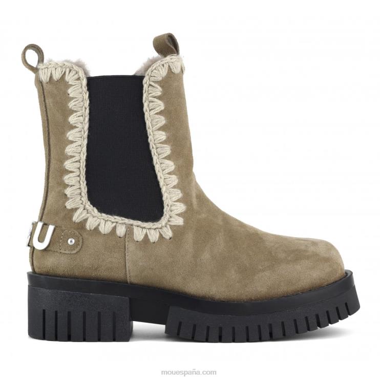 mujer corto de combate esquimal Mou NN6RX346 elefante gris