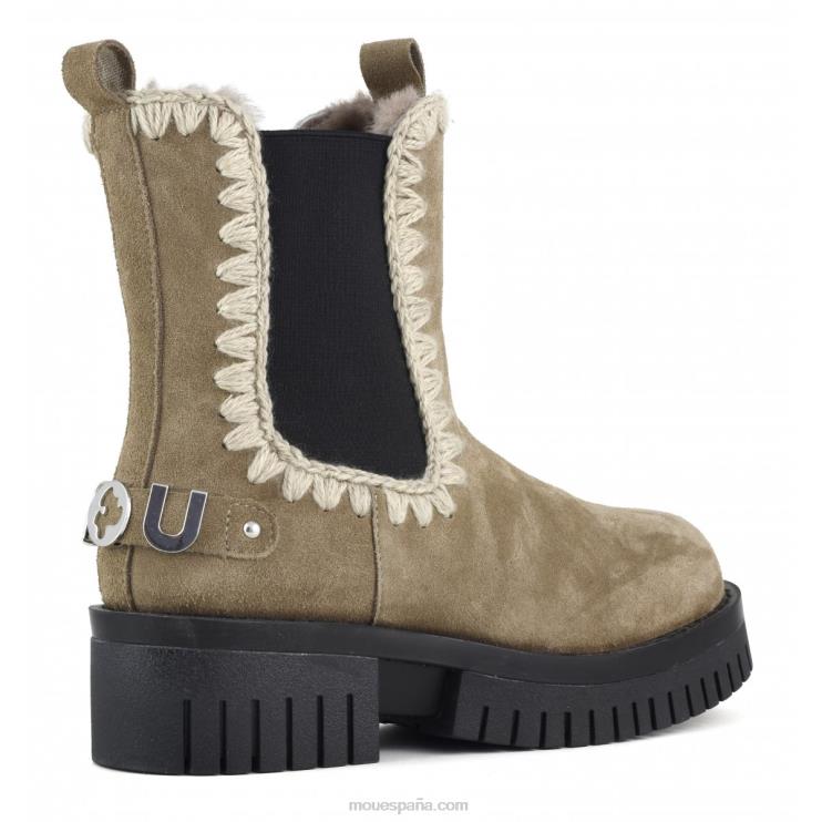 mujer corto de combate esquimal Mou NN6RX346 elefante gris