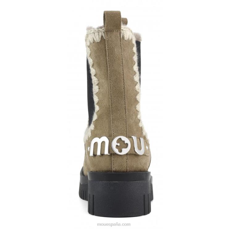 mujer corto de combate esquimal Mou NN6RX346 elefante gris